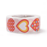 Paper Stickers 1x0.9 Inch / 2.5x2.4 CM (1 Roll, 500 Stickers) Valentine's Day Heart Love Theme Heart Multicolor Gift Packing Tags